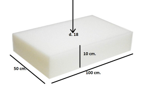 Spugna gommapiuma 100x50x10 - gommapiuma,